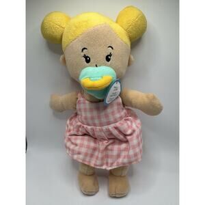 The Manhattan Toy Co Soft Wee Baby Stella Doll with Blue Magnetic Pacifier 12”